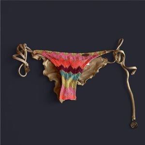 Luli Fama Gold and Blue Bikini Bottom